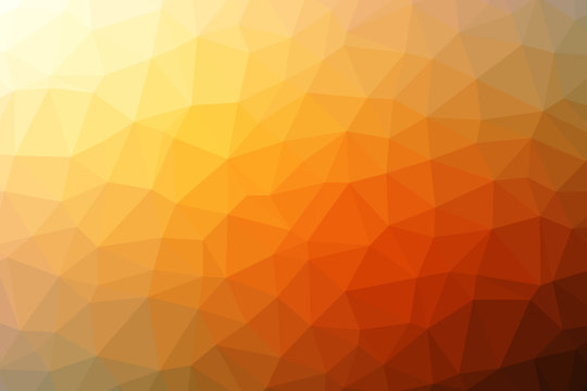 orange autumn abstract background of triangles low poly