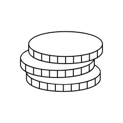 Coins line icon