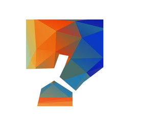 question mark alphabet letter in skyscraper shape