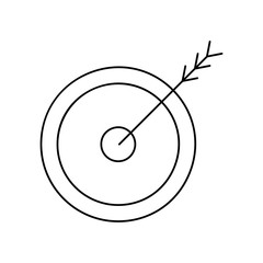 Arrow target line icon