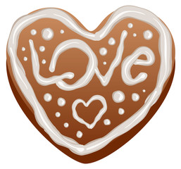 Heart shape gingerbread cakes