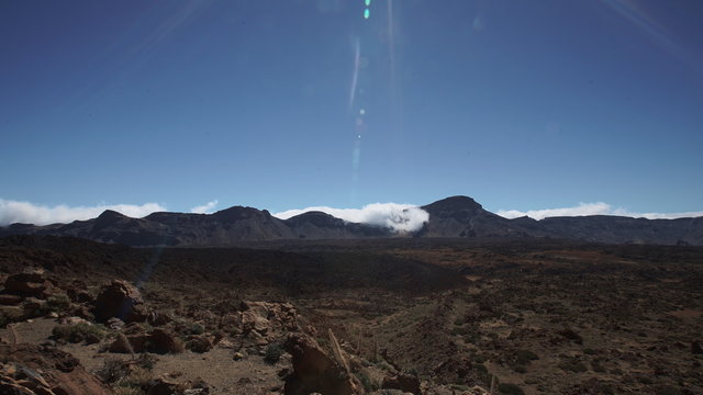 Running clouds at the mountain Island
