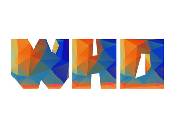 who. alphabet letter in polygon shape