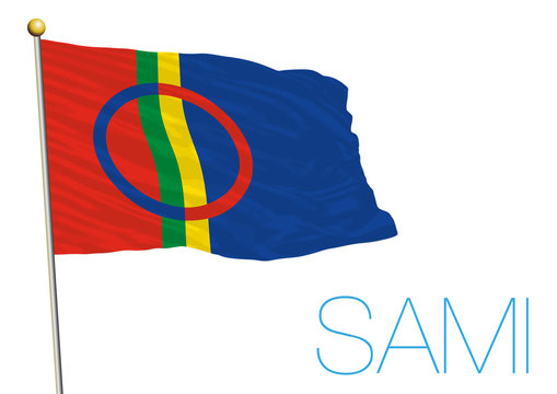 sami people flag, north europe