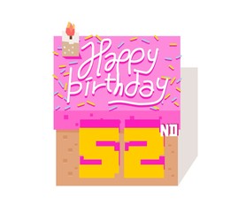 cake present for happy birthday. vector illustration