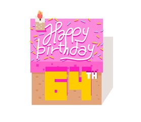 cake present for happy birthday. vector illustration