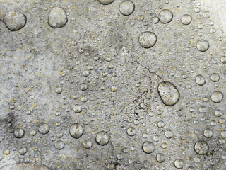 Water drops on old zinc
