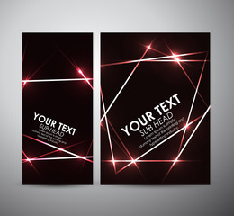 Abstract red shining. Brochure business design template or roll up. 