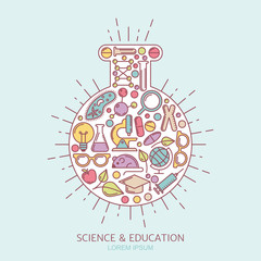 Science, research and education concept.