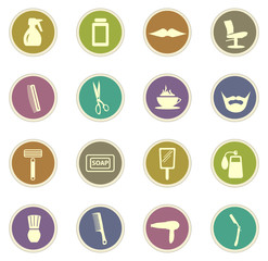 Fototapeta premium Barbershop icons