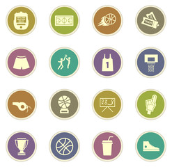 Basketball icon set