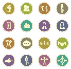 Icons set for social network and community sites
