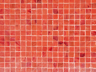 red mosaic tiles