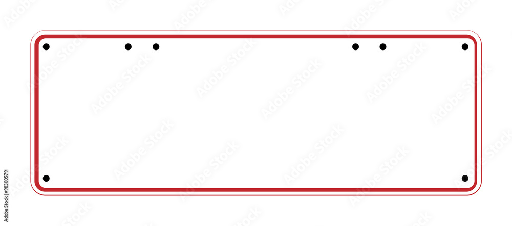 Sticker Blank Australian Registration Plate