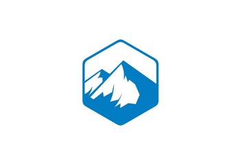 mountain icon abstract logo