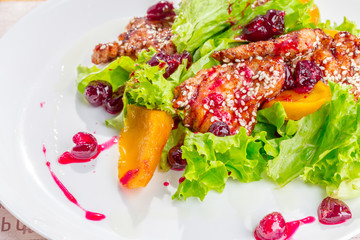 Turkey breast with cranberry sauce 