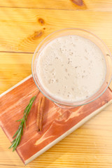 Alcohol cocktail with milk