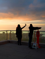 Fototapeta premium View point at sunset