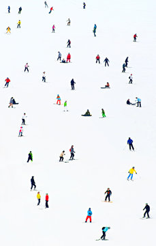 Ski resort slope. background