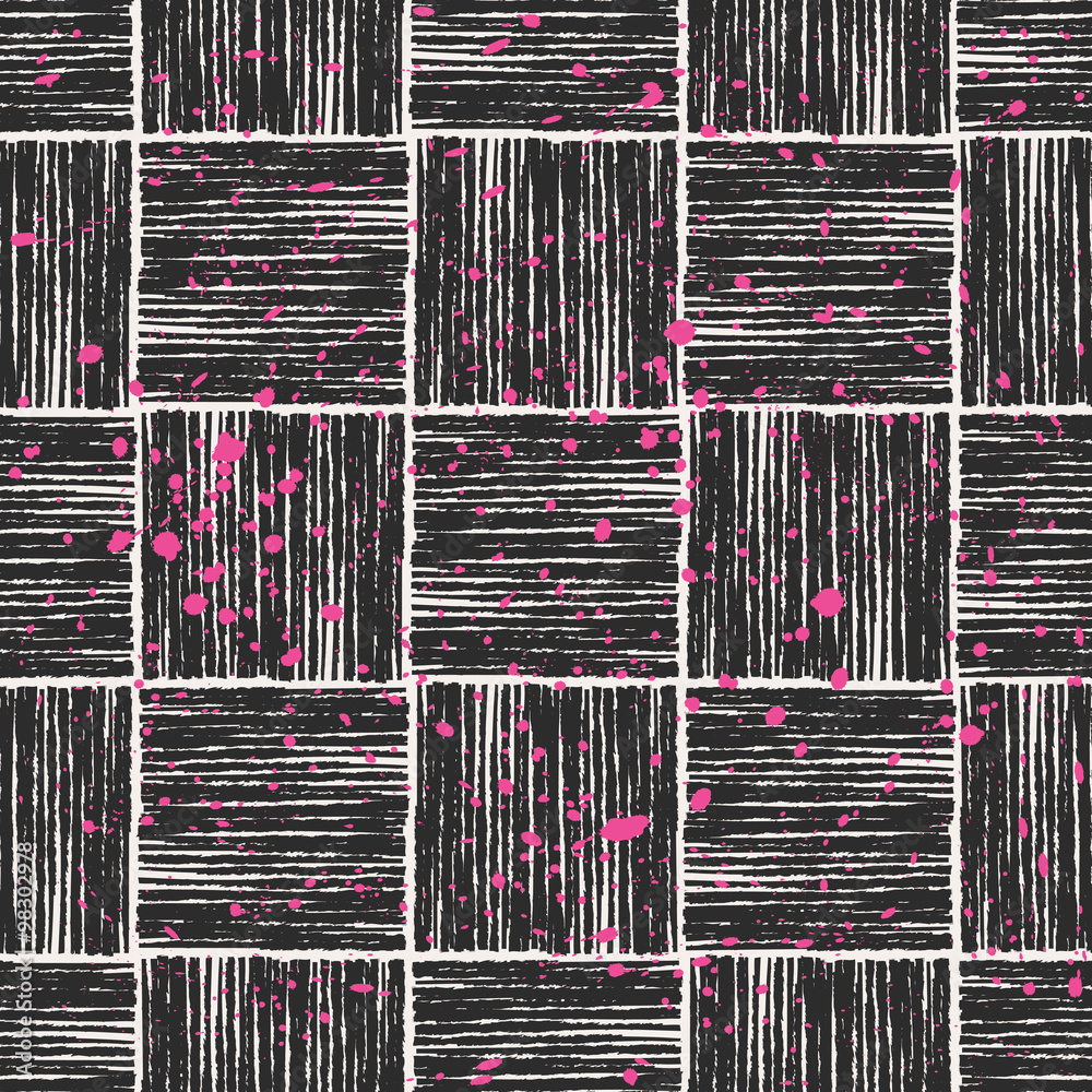 Poster hand drawn abstract seamless pattern