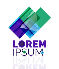 Logo, abstract geometric business icon