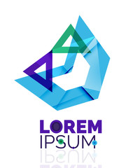 Logo, abstract geometric business icon
