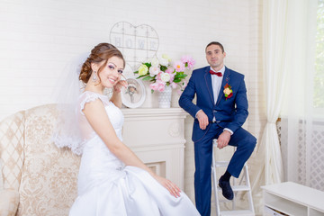 Obraz na płótnie Canvas wedding ceremony bride and groom