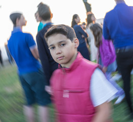 Kid in circle motion