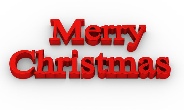 3d text of Merry Christmas