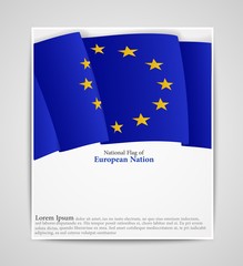 National flag brochure of European Nation