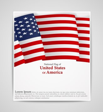 National flag brochure of United States of America