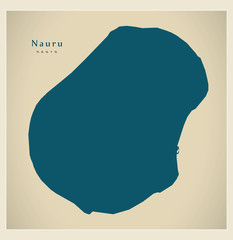 Modern Map - Nauru NR