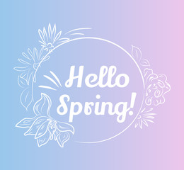 Hello spring vector