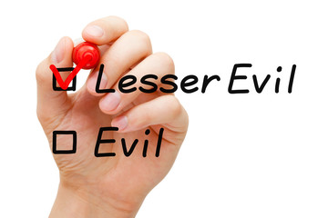 Lesser Evil Concept - obrazy, fototapety, plakaty