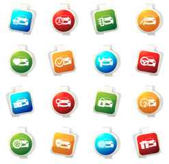 Car service icons set