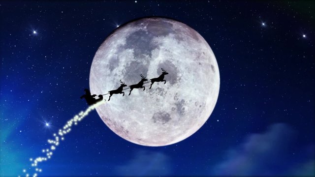 Noel Baba Dolunay Sil&uuml;et