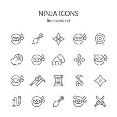 Ninja icons. © artur80b
