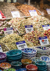 Tea shop in Grand Bazaar, Istanbul, Turkey.