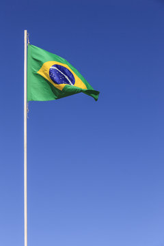 Brazilian Flag Waving