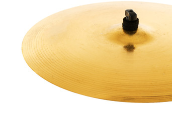 Fototapeta na wymiar Golden drum isolated on white background