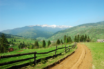 Rural road in mountains