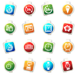  Time icons set