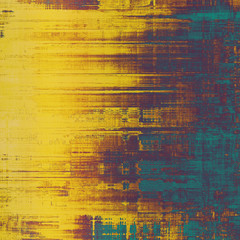 Obraz premium Cracks and stains on a vintage textured background. With different color patterns: yellow (beige); brown; purple (violet); blue