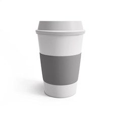 mockup cardboard coffee cup with lid