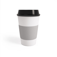 mockup cardboard coffee cup with lid