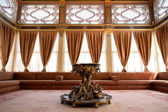 Interior of Topkapi Palace, Istanbul, Turkey.