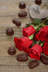 Red roses and chocolates