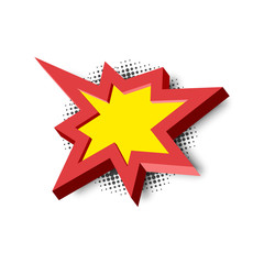 Fototapeta premium Bang explosion sign with 3D style