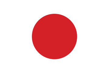 Vector of Japanese flag. - obrazy, fototapety, plakaty