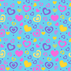 seamless love pattern vector 02